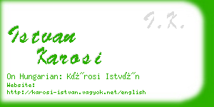 istvan karosi business card